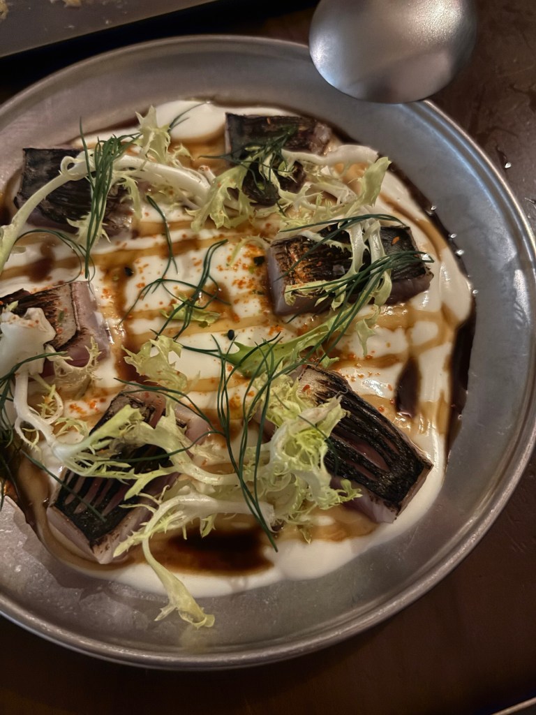 Makerel, Ajo Blanco, Romesco