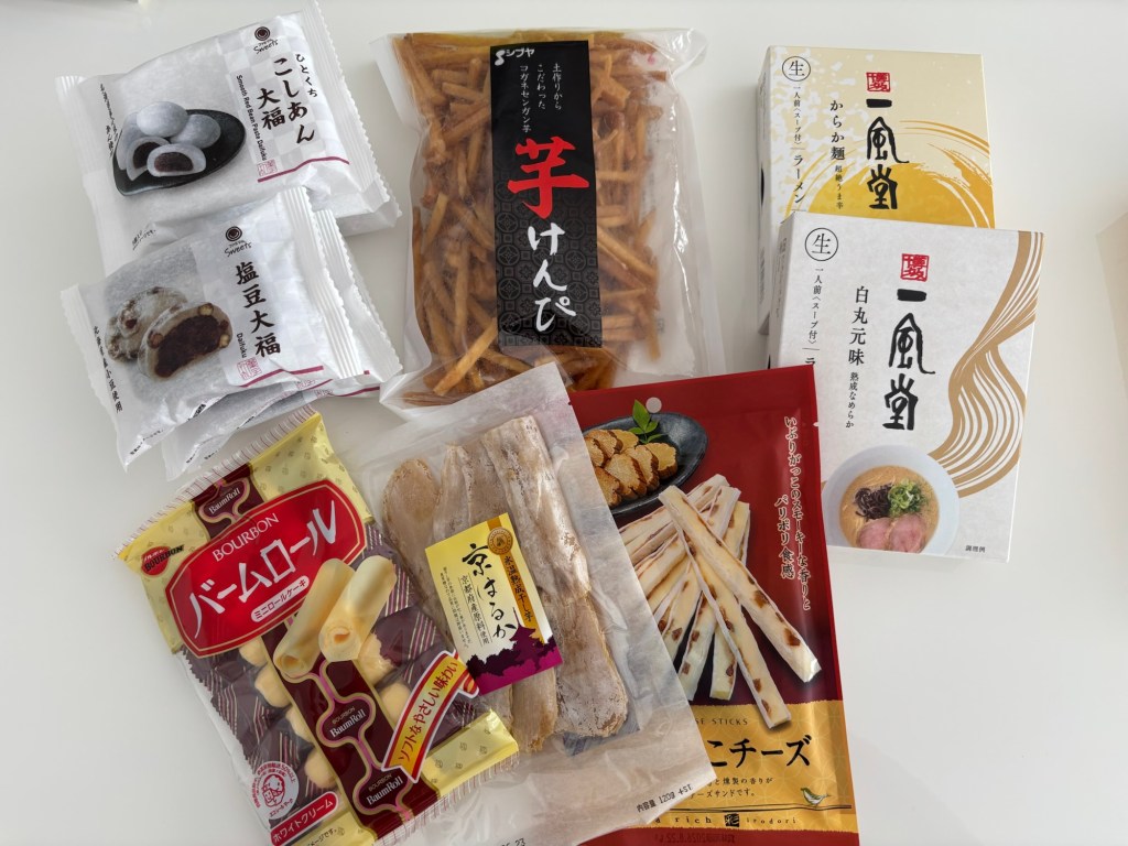 大福、お菓子、ラーメン